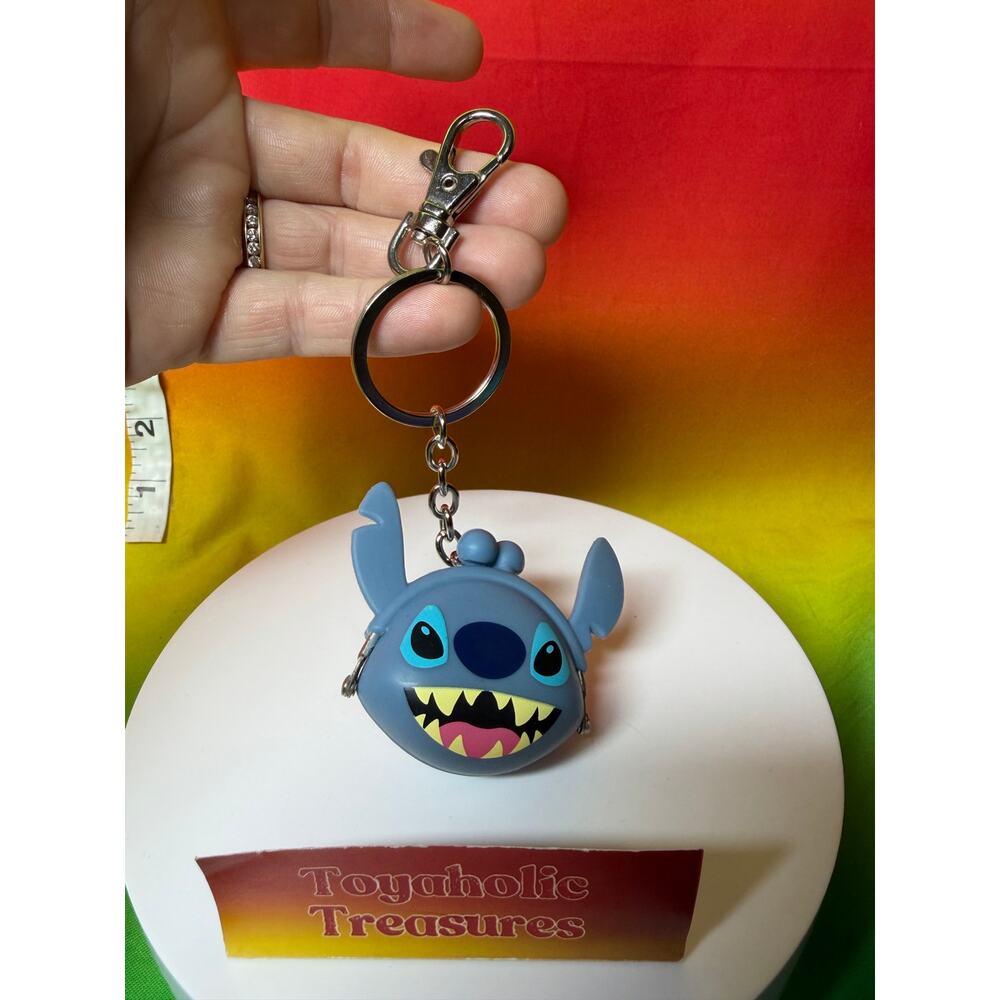 Disney Parks Stitch Silicone Coin Purse Keychain